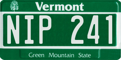 VT license plate NIP241