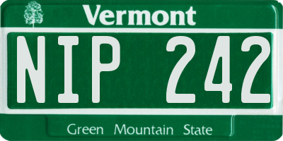 VT license plate NIP242