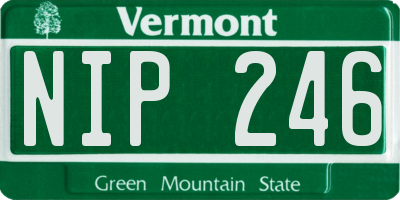 VT license plate NIP246