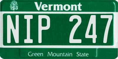 VT license plate NIP247