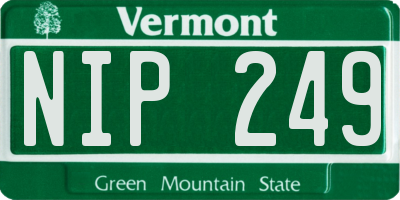 VT license plate NIP249
