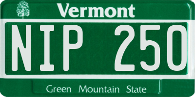 VT license plate NIP250