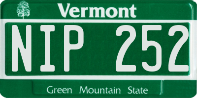 VT license plate NIP252