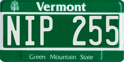 VT license plate NIP255