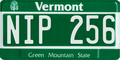 VT license plate NIP256