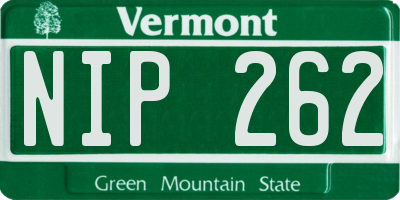VT license plate NIP262