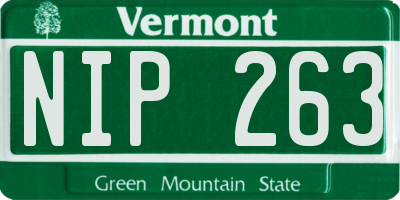 VT license plate NIP263