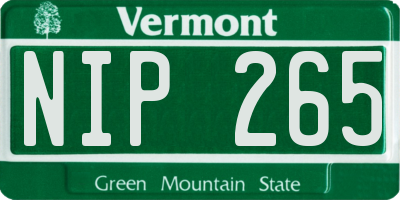 VT license plate NIP265