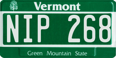 VT license plate NIP268