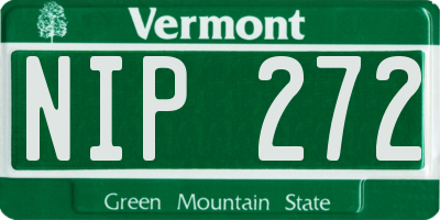 VT license plate NIP272