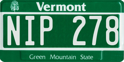 VT license plate NIP278