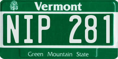 VT license plate NIP281