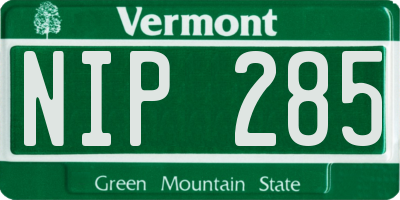 VT license plate NIP285