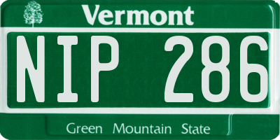 VT license plate NIP286