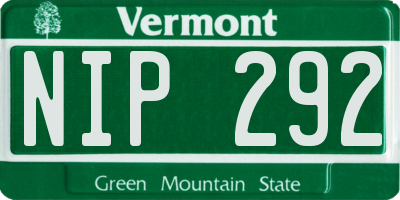 VT license plate NIP292
