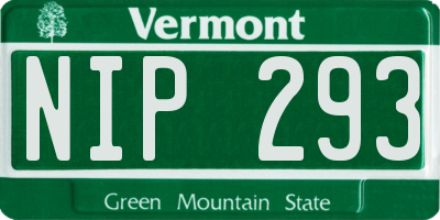 VT license plate NIP293