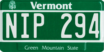 VT license plate NIP294