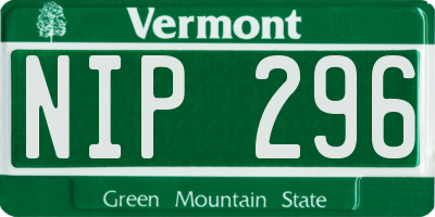 VT license plate NIP296