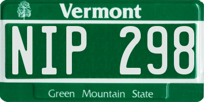 VT license plate NIP298