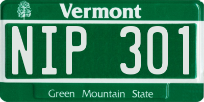 VT license plate NIP301