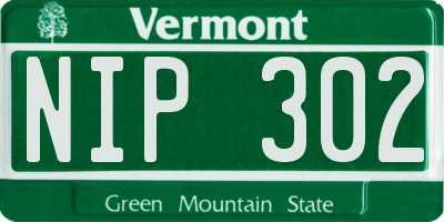 VT license plate NIP302