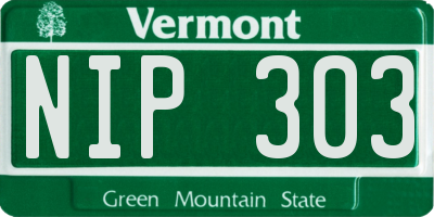 VT license plate NIP303