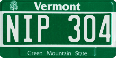 VT license plate NIP304