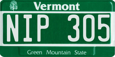 VT license plate NIP305