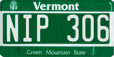 VT license plate NIP306
