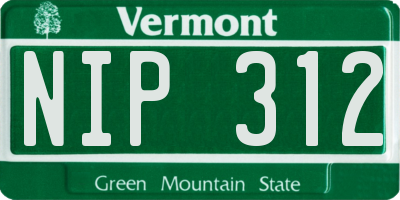 VT license plate NIP312
