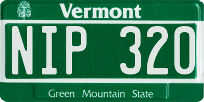 VT license plate NIP320
