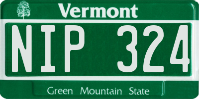 VT license plate NIP324