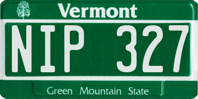 VT license plate NIP327
