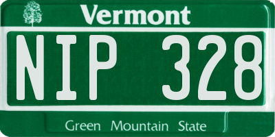 VT license plate NIP328