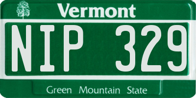 VT license plate NIP329