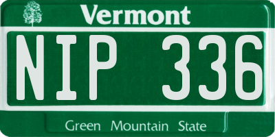 VT license plate NIP336