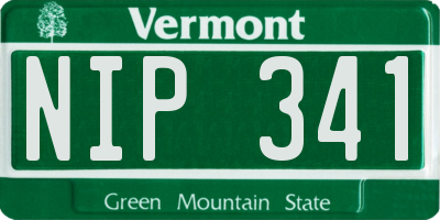 VT license plate NIP341