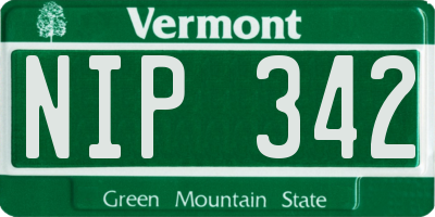 VT license plate NIP342