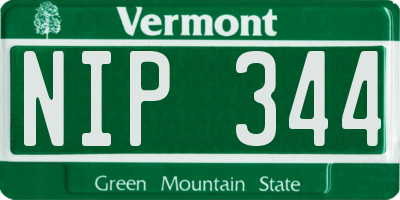VT license plate NIP344