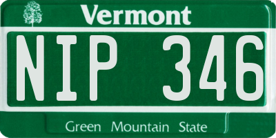 VT license plate NIP346