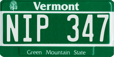 VT license plate NIP347