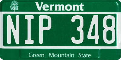 VT license plate NIP348