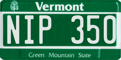 VT license plate NIP350