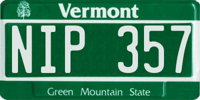 VT license plate NIP357