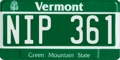 VT license plate NIP361