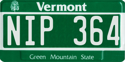 VT license plate NIP364