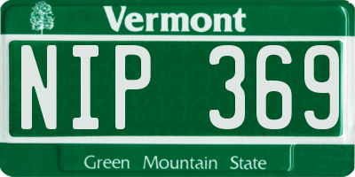 VT license plate NIP369