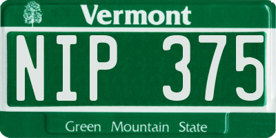 VT license plate NIP375