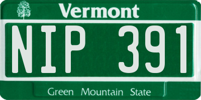 VT license plate NIP391