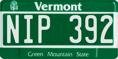 VT license plate NIP392